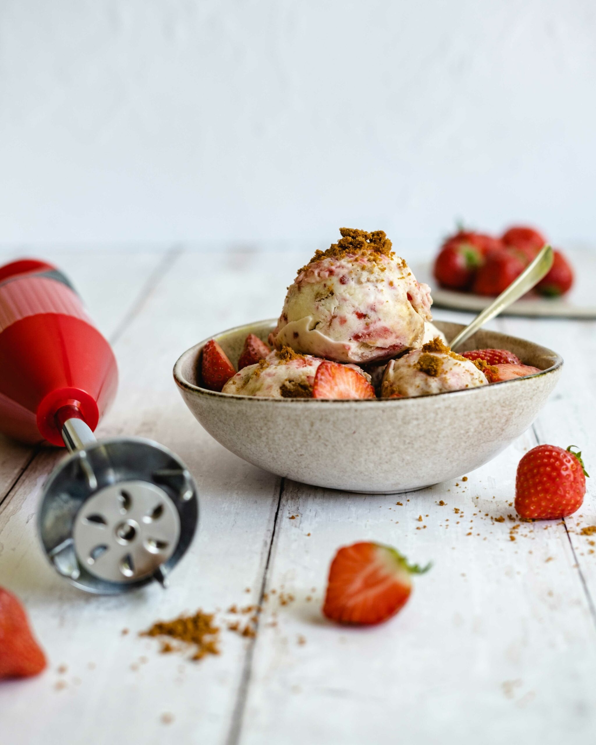 Bamix Recept Cheesecake-ijs met aardbeien